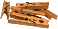 Pile Of Wooden Clothes Pegs
