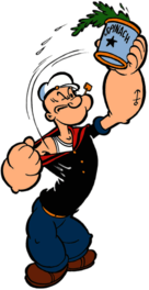 Popeye With Can Of Spinach