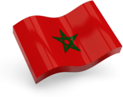 Morocco Flag Icon Wave