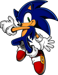 Sonic Hedgehog Jumping Side