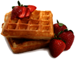 Waffles With Strawberries