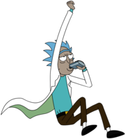 Rick and Morty Rick Flying