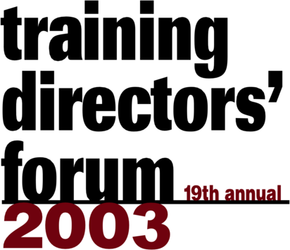 Training Directors' Forum 2003