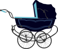 Vintage Blue Stroller