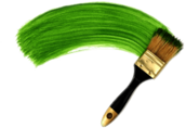 Green Line Paint Brush