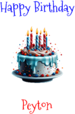 Happy Birthday Peyton Custom Message