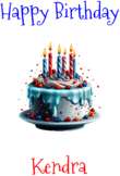 Happy Birthday Kendra Custom Message