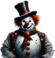 Clown Snowman
