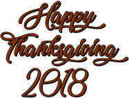 Happy Thanksgiving 2018 Handwritten Text