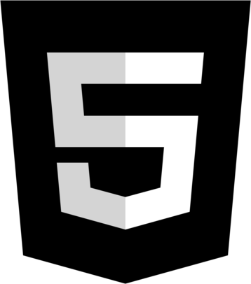 HTML5 without wordmark black&white