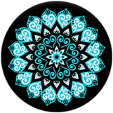 Black, Blue and White Kaleidoscope