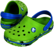Crocs Green and Blue Clogs