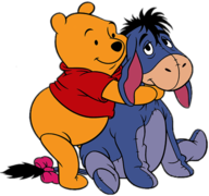 Winnie the Pooh Holding Eeyore