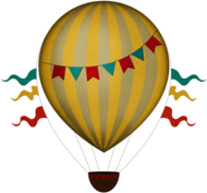 Vintage Hot Air Balloon Clipart