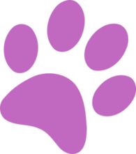 Purple Paw Print