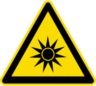 Strong Sun Heat Hazard Warning Sign