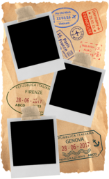 Travel Stamps Polaroid Template
