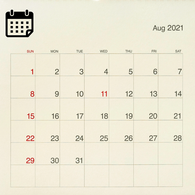 August 2021 Calendar