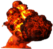Cinematic Explosion With A Lot Of Flames