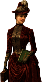 Victorian Woman Holding A Book