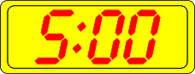 Digital Clock 5:00