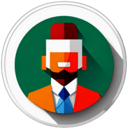 Karaoke Bar, Minimalist App Icon - Circle Icon Bevel Border