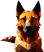 German Shepherd, Children'S Cartoon Animation Style - Full Body, Single View, No Shadow