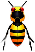 Hoverfly, Children'S Cartoon Animation Style -  Full Body, Single View, No Shadow