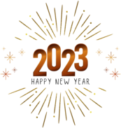 Happy New Year 2023 Gold Stars