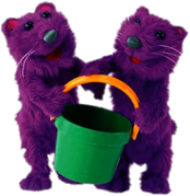 Bear In the Big Blue House Pip and Pop Holding Bucket