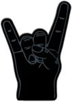Black Foam Hand Rock