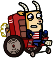 Boj Character Gavin Bleat In A Wheelchair