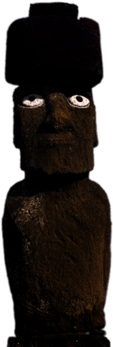 Moai Statue With Eyes Easter Island