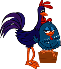 Rooster Tororo and Lottie Dottie Chicken