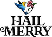 Hail Merry logo vertical
