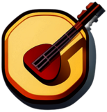 Low poly lute app icon