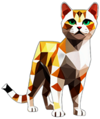 American Shorthair, Children'S Cartoon Animation Style - Full Body, Single View, No Shadow