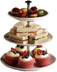 Afternoon Tea With Cupcakes and Sandwiches