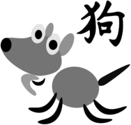 Chinese Horoscope Dog Sign Character Clipart