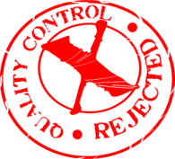 Quality Control Rejected Stamp