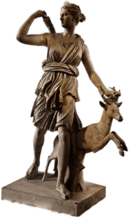 Goddess Artemis White Marble Statue