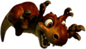 Ice Age character Baby Dino attacking
