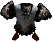 Puffin Approaching the Nest With Food