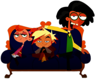 The Davincibles Sitting on A Sofa