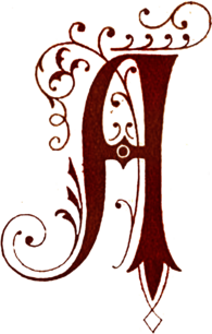 Large Illuminated A Letter