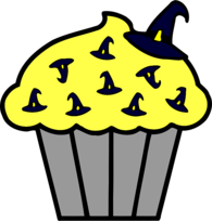 Halloween Cup Cake Blue Witch Hats