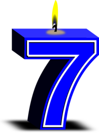 Number 7 Birthday Candle