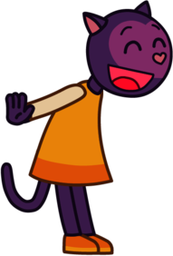 Misha the Purple Cat Laughing