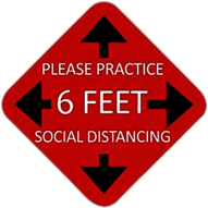 Social Distancing 6 Feet Sign