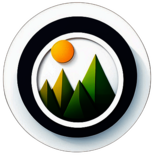 Travel Booking, Minimalist App Icon - Circle Icon Bevel Border